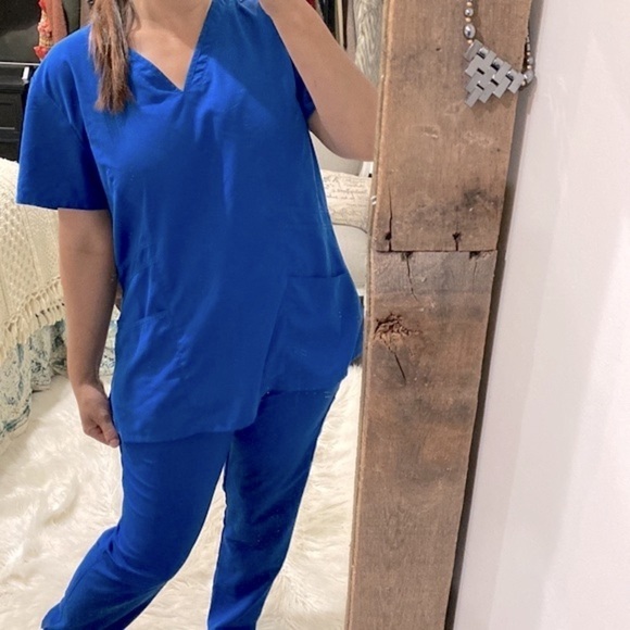 Grey's Anatomy Tops - Greys Anatomy blue scrub top size XLarge